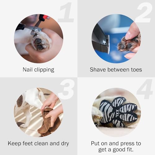 SCENEREAL Protetor de pata de cachorro antiderrapante para evitar que os cães escorreguem em pisos d