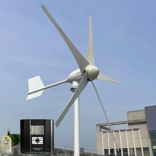 Éolienne 2000W 5 Pales – Générateur Hybride 12/24/48V Avec Contrôleur MPPT