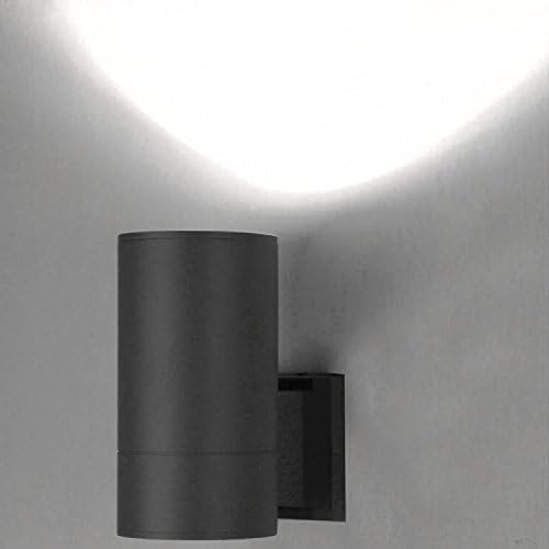 LUMINTURS(TM 3W 3.5-Inch LED COB Wall Sconces Outdoor Waterproof Light Black Finish Warm White