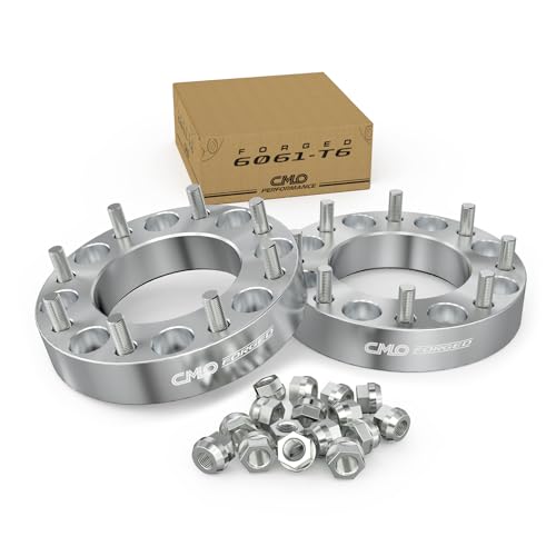 Customadeonly 8x6.5 (8x165.1) to 8x180 Forged Wheel Adapters 1.5 Inch – Compatible for 8x6.5 Hubs to Fit 8x180 Wheels – 2pc Set, 126mm Bore, M14x1.5 Studs