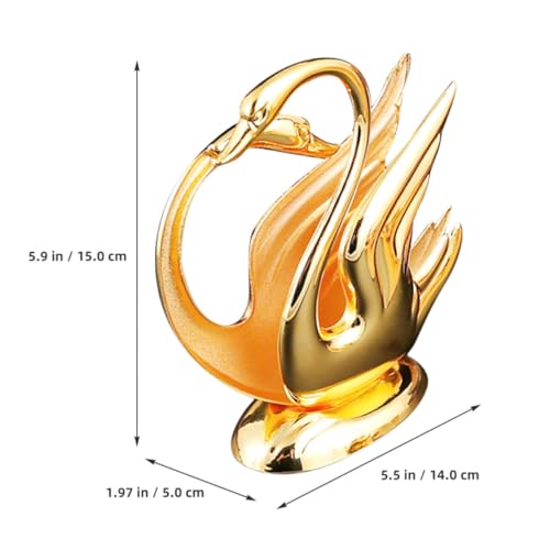 Servilletero de metal de cisne dorado jojofuny para mesa de comedor 3
