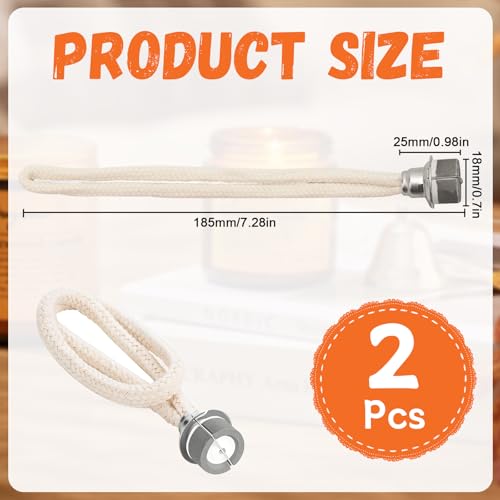 2 Stück Öllampe Docht, Duftlampe Docht Duft Öllampe Docht Ersatz Luft Kontrolle Katalytischer Brenner Lampe Dochte für Aromatherapie Heim Dekoration