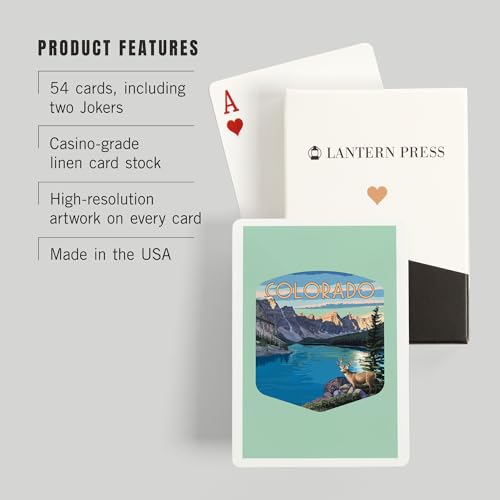 Baraja Póker Denver Colorado Montañas con Alces 52 Cartas miniatura 3