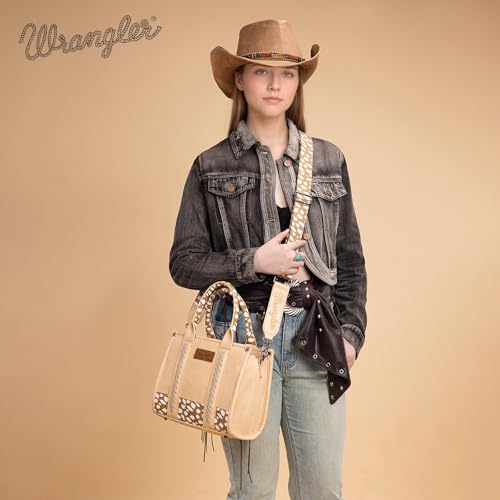 Image of Montana West x Wrangler Tote Bag for Women Western Cow Print Purse Designer Top Handle Handbags