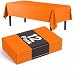 12-Pack Premium Plastic Tablecloth 54in. x 108in. Rectangle Table Cover - Orange