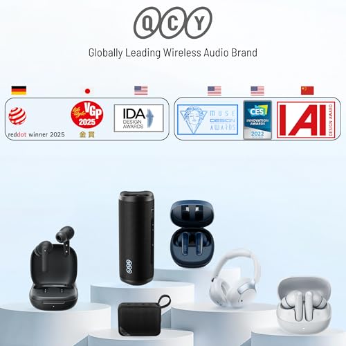 Image of QCY SP7 Portable Bluetooth Speaker - 40W Stereo Sound, 105 dB Loud Output, TWS Multi-Speaker Pairing, 15 RGB Light Modes, IPX7 Waterproof, 14H Battery Life