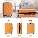 BEIBYE Zwillingsrollen 2066 Hartschale Trolley Koffer Reisekoffer Gepäck M-L-XL-Set (Orangen, XL)