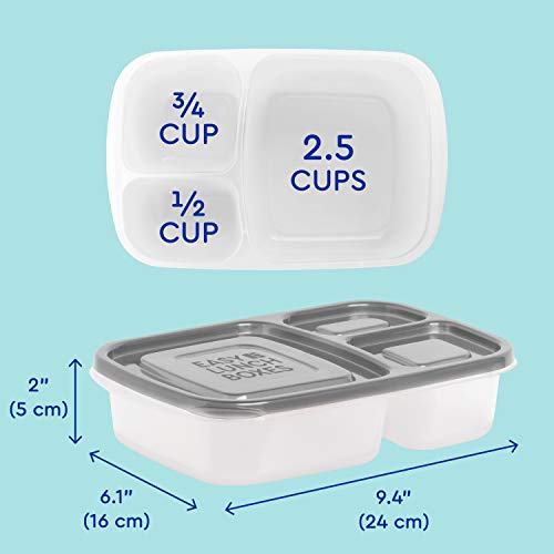 Easylunchboxes® - Bento Lunch Boxes - Reusable 3-Compartment Food Containers For School, Work, And Travel, Set Of 4, Urban #TOP6