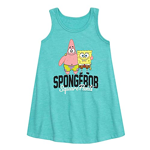 HYBRID APPAREL - Spongebob Squarepants - Patrick and Spongebob - Toddler and Youth Girls A-line Dress