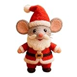 Charmante décoration de Noël : comprend d'adorables décorations en forme de souris (souris blanche avec pomme de pin, souris rose avec coffret cadeau, souris bleue avec mini arbre). Chaque pièce améliore votre sapin de Noël, cheminée ou table avec une ambiance festive, ce qui les rend idéales pour la maison, le bureau ou la décoration de fête de vacances.