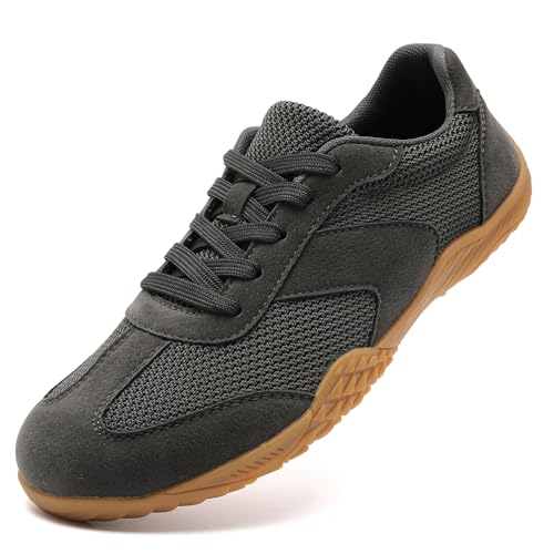 Image of Men's Barefoot Shoes Slip On Walking Tennis Sneakers for Men Zero Drop Sole Minimalist Running Shoe Darkweight Gym Workout Casual Fitness Dark Gray C US 6.5