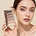 MOOMARTO 6 Matte Neutral Mini Eyeshadow Palette with Brush - Ultra Blendable Cool-Tone Nude Smokey Eye Shadow Palette, Long-lasting Wear Smooth Texture