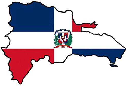 Vinilo Adhesivo para el coche o la moto  República Dominicana  Sticker / Pegatina sin fondo (ca. 11x8 cm)
