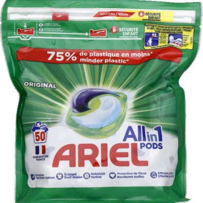 Ariel Allin1 - Detergente en cápsulas líquidas, excepcional contra manchas, 50 lavados