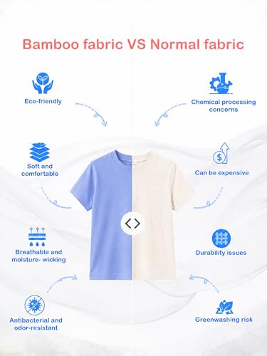 Image of Kidbea Bamboo Kids T-Shirt Ultra-Soft Premium Half Sleeve Graphic Tee for Girls, Casual Summer Wear for Toddlers & Kids