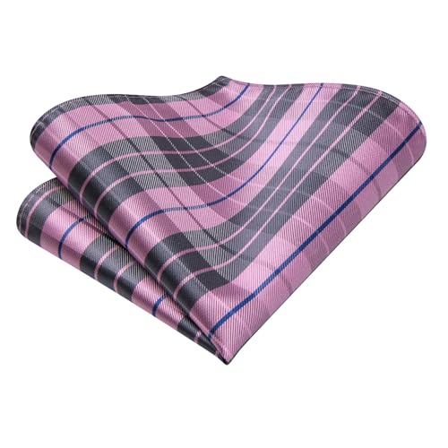 Image of Dubulle Silk Ties Set for Men Formal Paisley Striped Necktie Pocket Square Cufflinks 3PCS Sets Wedding Business Party
