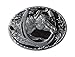 Générique Boucle de ceinture fer et cheval fond noir, étain.