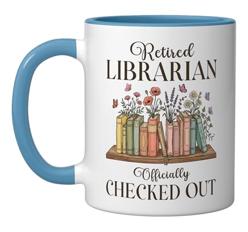 Taza de cerámica jubilación bibliotecaria 11 oz miniatura 1