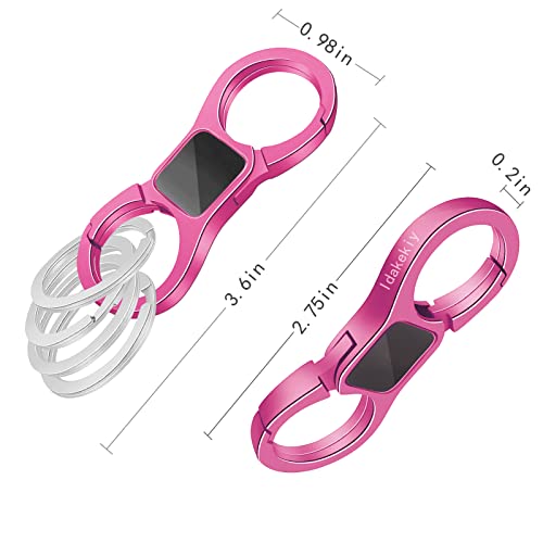 image for Idakekiy Key Chain Quick Release Spring with 4 Key Rings Heavy Duty Ca