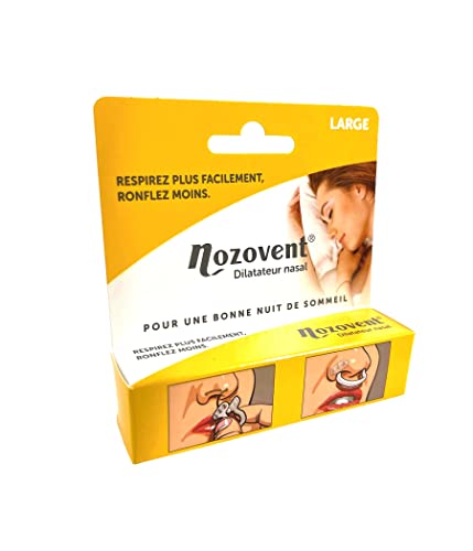 Nozovent Stop Snoring - 2 Ortesi l Dilatatore nasale anti russamento | Arresta il russamento nasale l Migliora la respirazione l Contro la congestione nasale e l'apnea notturna (Largo)