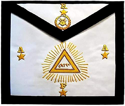 Tablier maçonnique Rite écossais AASR 25ème degré décor rituel de Chevalier