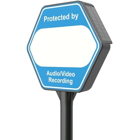QIBOX Solar Security Sign for Yard Cover