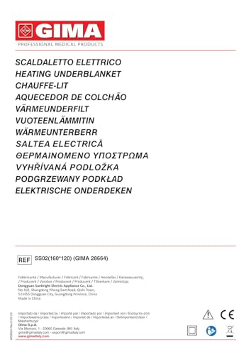 GIMA - Elektrisches Heizkissen aus weichem microplush, 3 Temperatureinstellungen mit LED-Anzeige, 28664