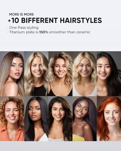 VANESSA PRO Flat Iron Hair Straightener, 100% Pure — close-up of materials and construction quality