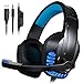Produktbild GALOPAR PS4 Headset, PS5 Kopfhörer mit Mikrofon Xbox PC Switch Gaming Headset mit LED-Licht und 3.5mm Doppelklinke Kabel Kompatibel mit Laptop Mac