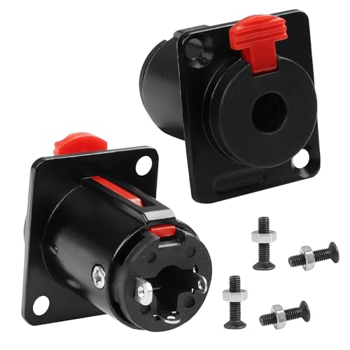Adaptador de soldadura QIANRENON TRS 6.35mm lock panel miniatura 1