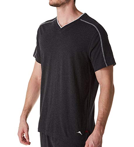 Tommy Bahama Cotton Modal Heather Lounge Tee Black Heather XL