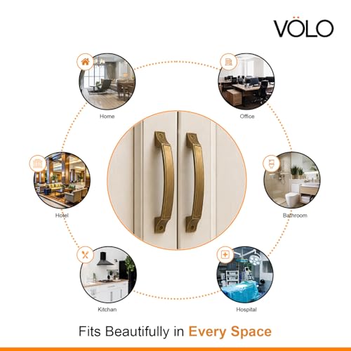 Image of VOLO Antique Finish Door and Window Handle for Home, Kitchen, and Office Doors - Cabinet and Window Handle (Model: R-137) (2, 128MM (6 Inch))