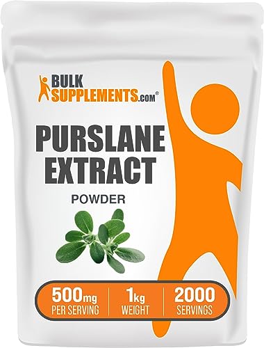 Image of BulkSupplements.com Purslane Extract Powder - Portulaca Oleracea Extract, Purslane Supplements - from Purslane Herb, Gluten Free, 500mg per Serving, 1kg (2.2 lbs) (Pack of 1)