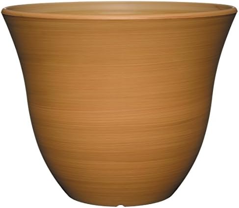 Classic Home and Garden Honeysuckle Resin Planters - Lightweight Indoor & Outdoor Plant Pots - UV-Resistant Plastic Flower Pots - Pot Planters for Flowers & Herbs (13” Bamboo)