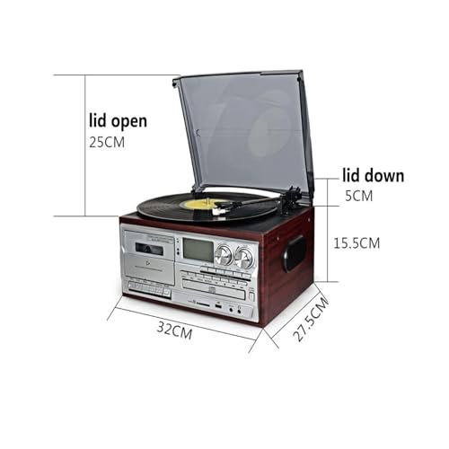 WENNEWU Platine Vinyle Vintage Bluetooth 3 Vitesses, Tourne-Disque 9 en 1, Lecteur CD, Tourne-Disque Bluetooth RéTro avec Haut-Parleurs IntéGréS, pour Le Divertissement,A - Les Beatles, Paul McCartney, John Lennon, RIngo Starr, George Harrison WENNEWU Platine Vinyle Vintage Bluetooth 3 Vitesses, Tourne-Disque 9 en 1, Lecteur CD, Tourne-Disque Bluetooth RéTro avec Haut-Parleurs IntéGréS, pour Le Divertissement,A – Image 6