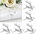 Elehere Christmas Napkin Rings Holders for Holiday Wedding Thanksgiving, Stainless Steel Dinner Parties Home Table Decoration, Silver (12)