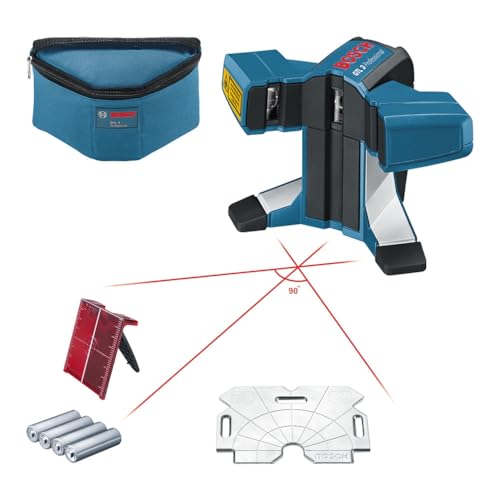 Bosch Professional Gtl 3 Livella Laser Per Piastrelle, 4 X Pile Aa, Custodia Protettiva, Nero