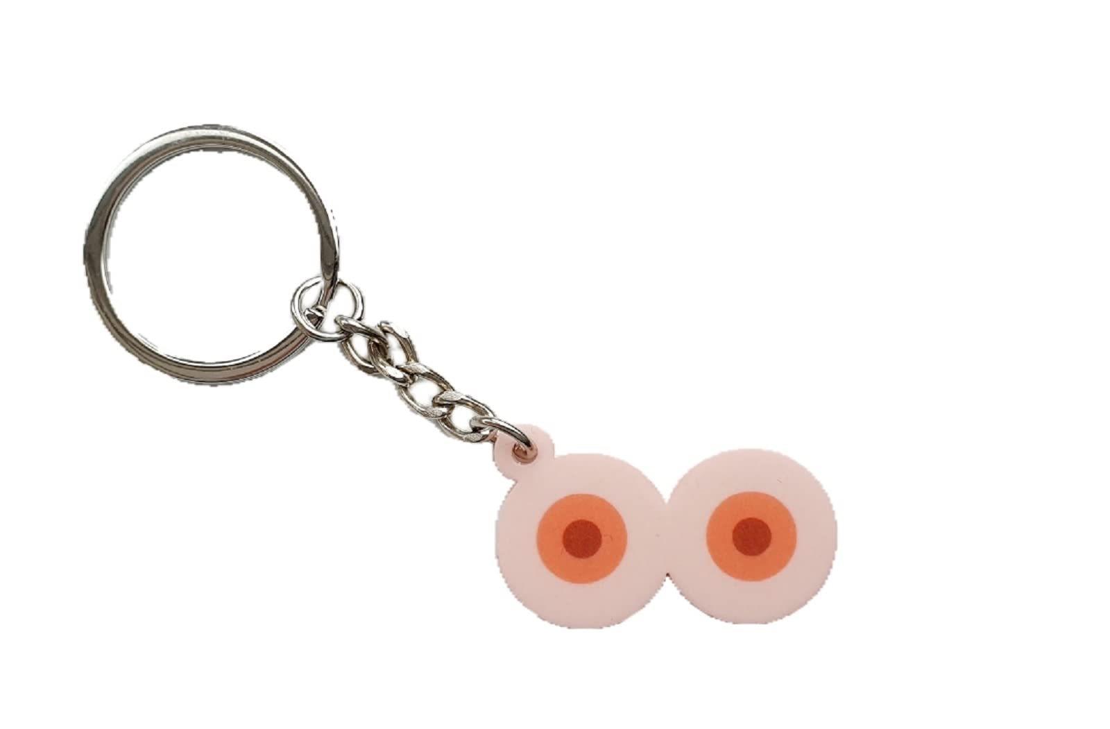 Personalised Boobs Trolley Token Keyring Fun Novelty