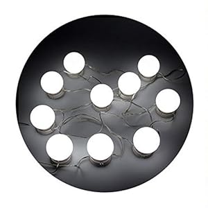 Ensemble de lumière de vanité NUZAMAS, 10 lampes de miroir de courtoisie à LED de style hollywoodien pour coiffeuse de maquillage avec variateur de lumière et prise d’alimentation USB, blanc