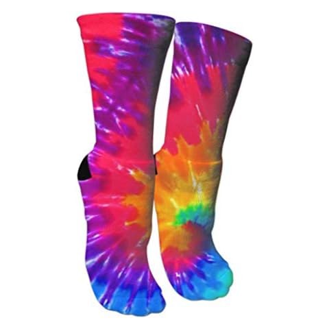 TMVFPYR Crazy Socks Colorful Tie Dye 3D Crew Socks c Cover