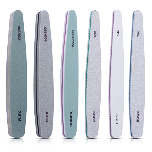 limes à ongles professionnelles Double face lime 100/150/180/220/240/280/1000/4000 Grain Cover