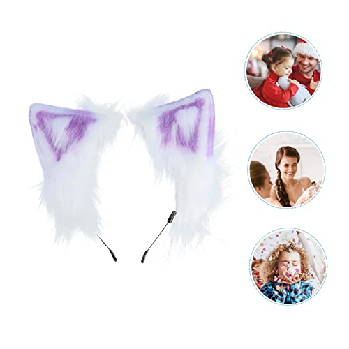 FOMIYES 2 Pçs Bandana De Orelha De Animal Brinco Algemas Para Mulheres Orelhas De Coelho Tiara Brinc