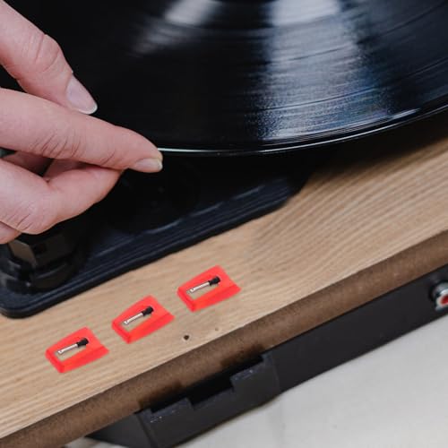 Aguja accesorio de audio de aluminio para tocadiscos con cepillo para discos de vinilo duradero 4