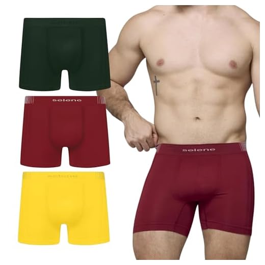 Kit 03 Cueca Boxer Sem Costura Selene Microfibra Box Masculina Adulto | Sortidos - 05 | GG