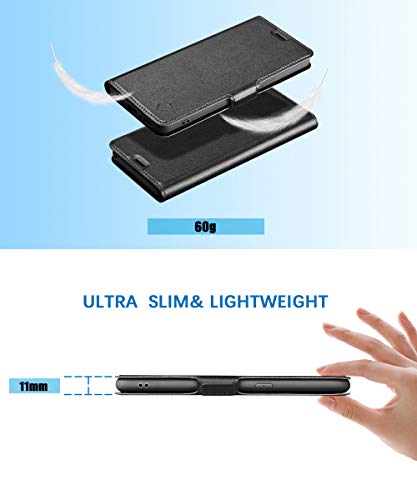 Aunote Samsung S9 Case Wallet, Samsung Galaxy S9 Flip Case, Slim Leather/Folio Galaxy S9 Case,Full Protective Cover With Card Holder, Samsung S9 Phone Case For Galaxie 5.8" Black #TOP3