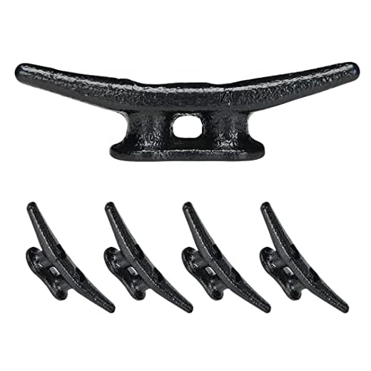 Simplified Living 4" Dock Cleats, Electrophoretic Coated Black Dock Cleats, 4, 8, 16 Pack (4 Pack)