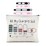 Electronic Cord Cable Organizer Travel Bags Cable Plugs Bag with Zipper Cord Plug U Disk Storage Bag Pouch for Chargers Travel Toiletry Cosmetic Makeup Bags with Reusable Cable Straps Organizer