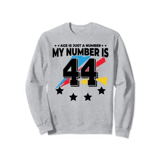 Age Is Just Number - Deportes 44 años de edad, divertido cumpleaños 44 Sudadera