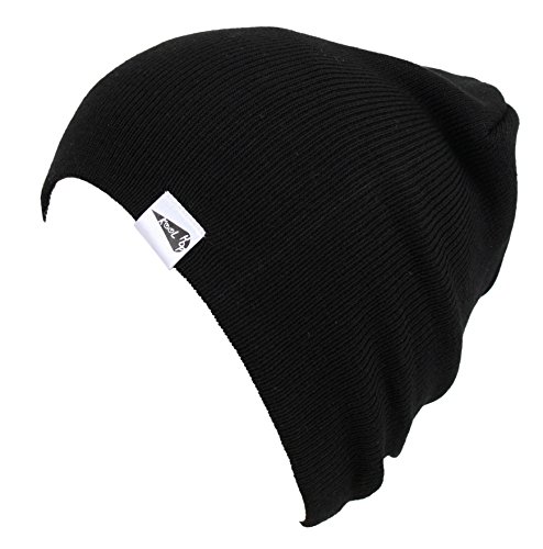 KOOL HOP Kids Boys Girls Baby 100% Pure Cotton Knit Basic Beanie Hat Cap Black