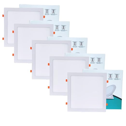 DMAK Multi Traders Aluminium 30Watt Led Square False Ceiling Panel Light For Pop (White, Pack Of 5)